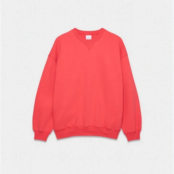 Aritzia Cozy Sweatfleece New Mega Crew, Cherry Red, Small - Picture 1 of 13